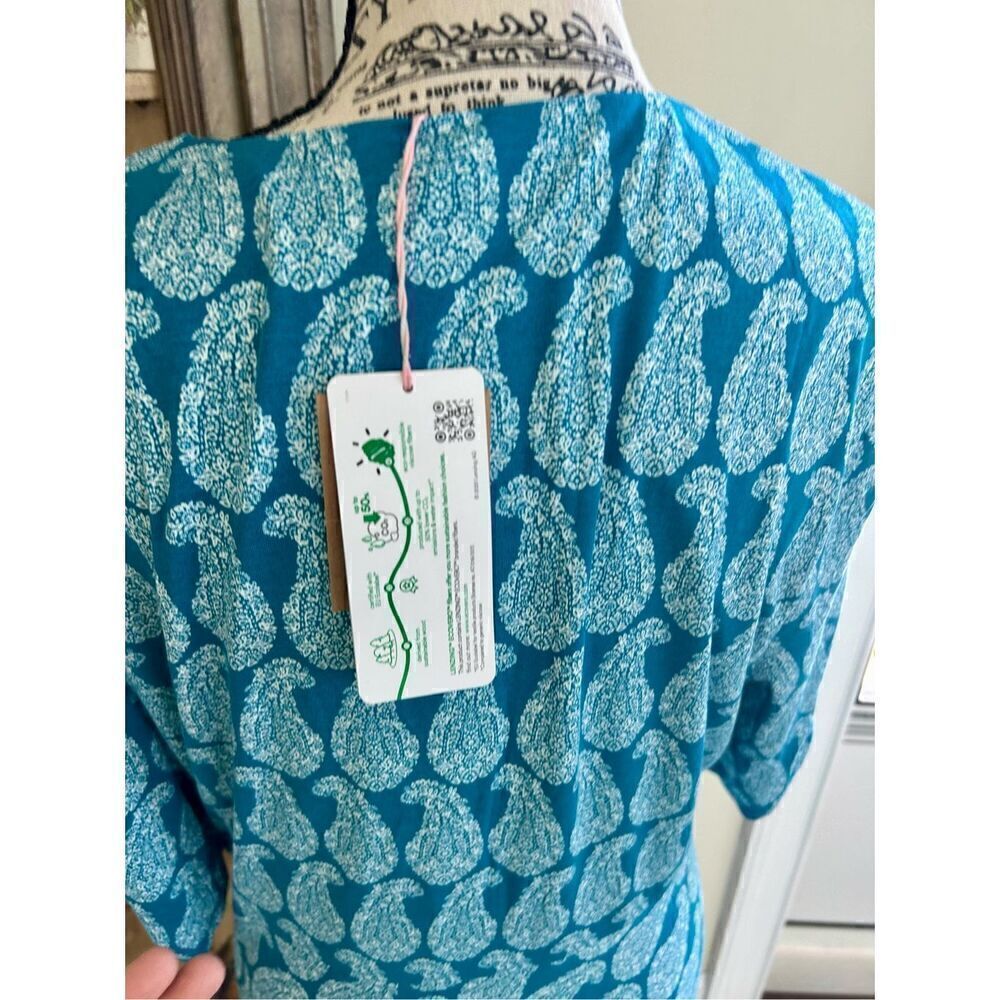 Boden Paisley Short Sleeve Jersey Dress NWT - Picture 4 of 13